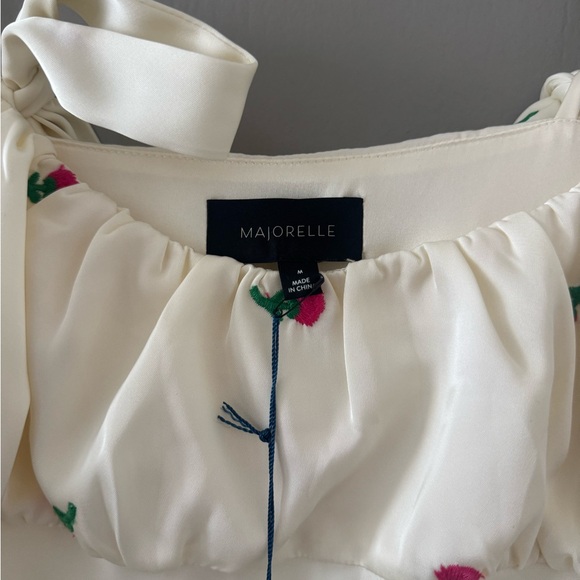 MAJORELLE Cream Dress with Pink Floral Accents - Picture 4 of 4